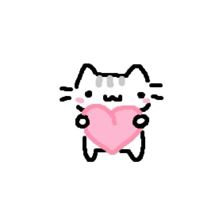 Котик с сердечком